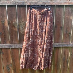 Maurices Brown Floral Maxi Skirt